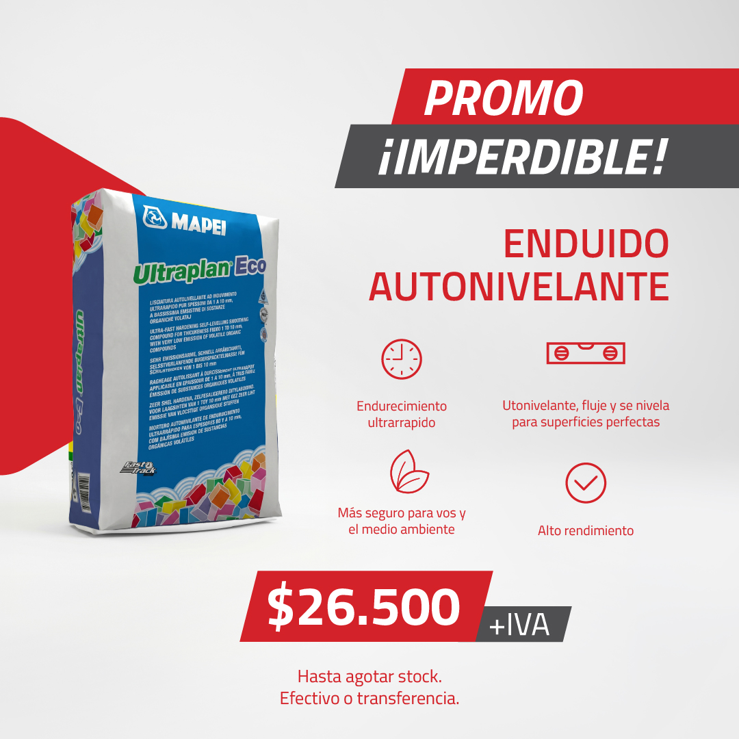 promo imperdible de Edifiseco: enduido autonivelante