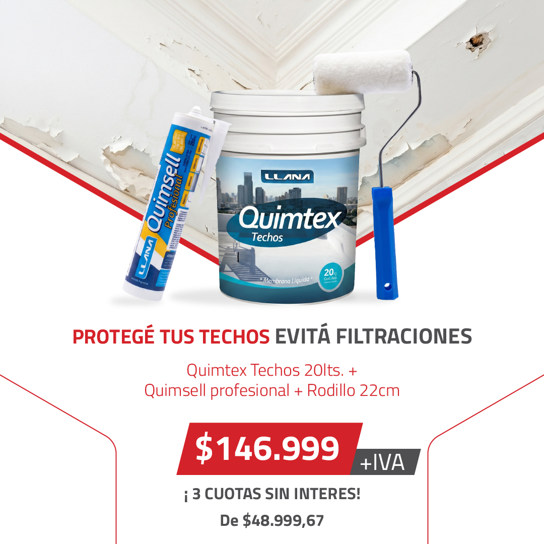 promo imperdible de Edifiseco: pintura quimtex para proteger tus techos y evitar filtraciones